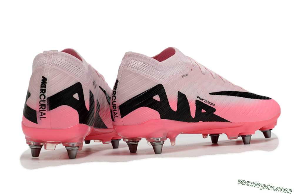 Nike Air Zoom Mercurial Vapor 15 Elite SG Low-Tops Football Boots - Pink/Black 7