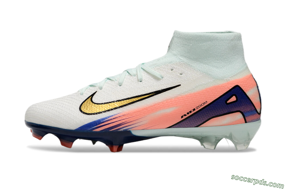 Nike Air Zoom Mercurial Superfly10 Elite FG High-Tops Football Boots - Jade/Pink/Blue 2