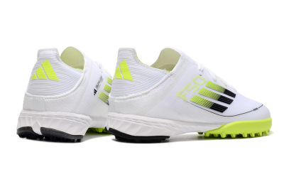 Kids Adidas F50 Elite TF Low-Tops Football Shoes - White/Black/Green