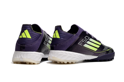 Kids Adidas F50 Elite TF Low-Tops Football Shoes - Purple/Green/White