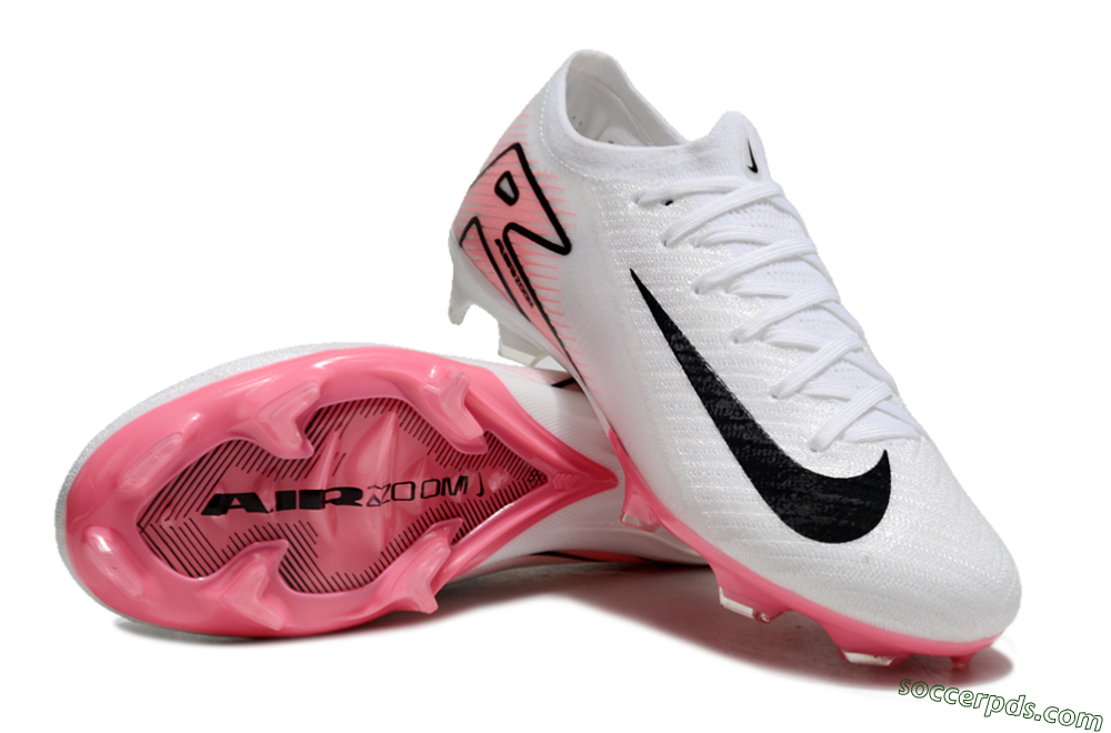 Nike Air Zoom Mercurial Vapor 16 Elite FG Low-Tops Football Boots - White/Pink/Black 3