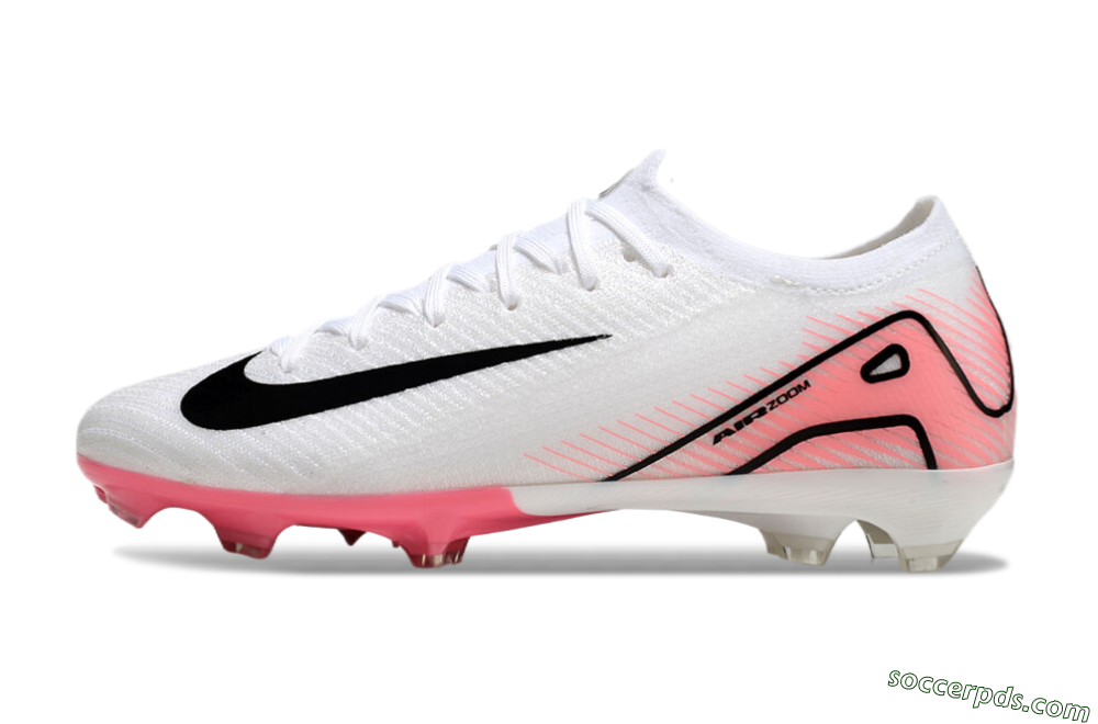 Nike Air Zoom Mercurial Vapor 16 Elite FG Low-Tops Football Boots - White/Pink/Black 2