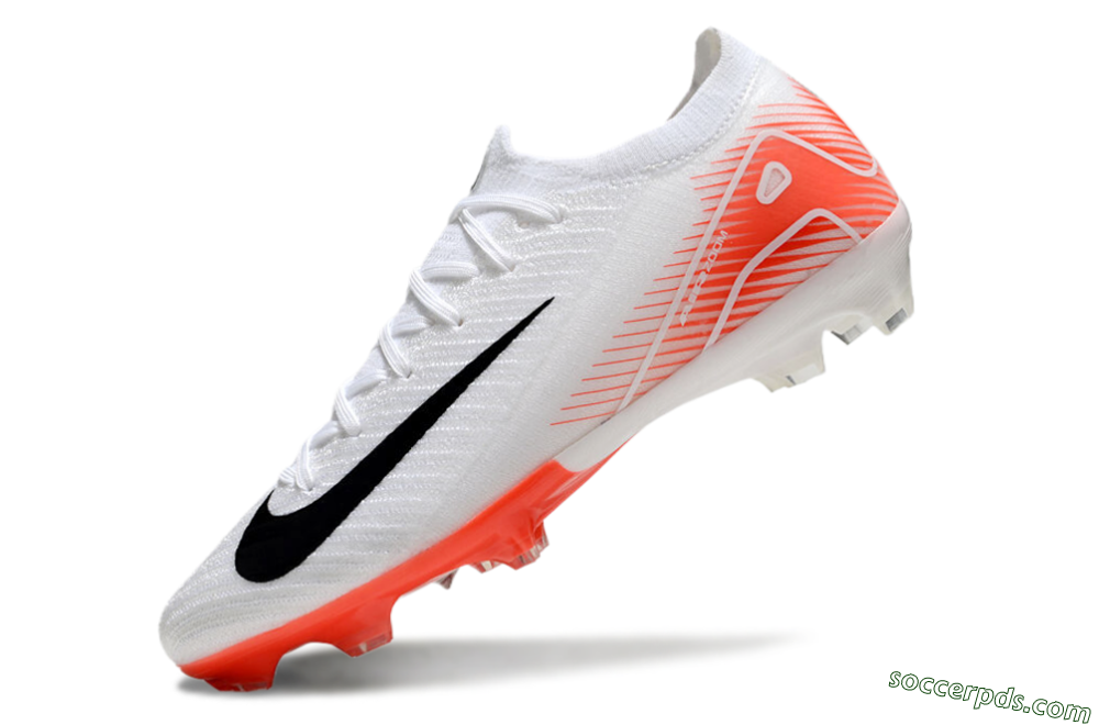 Nike Air Zoom Mercurial Vapor 16 Elite FG Low-Tops Football Boots - White/Orange/Black 5