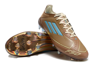 Adidas F50 Elite FG Low-Tops Football Boots - Brown/White/Gold