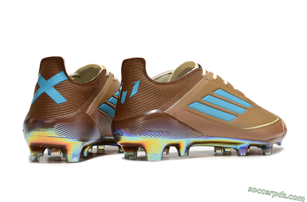 Adidas F50 Elite FG Low-Tops Football Boots - Brown/White/Gold 6