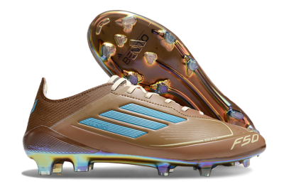 Adidas F50 Elite FG Low-Tops Football Boots - Brown/White/Gold