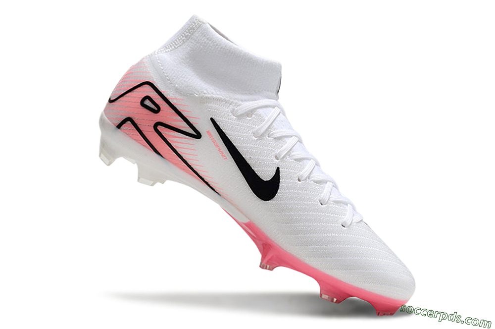 Nike Air Zoom Mercurial Superfly10 Elite FG High-Tops Football Boots - White/Pink/Black 4