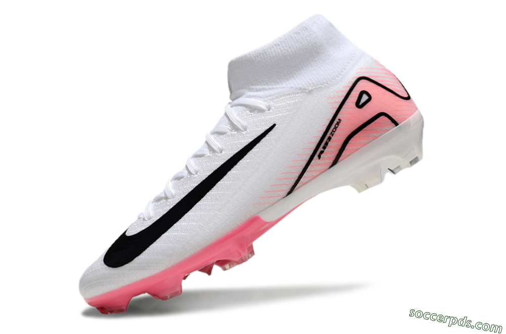 Nike Air Zoom Mercurial Superfly10 Elite FG High-Tops Football Boots - White/Pink/Black 5