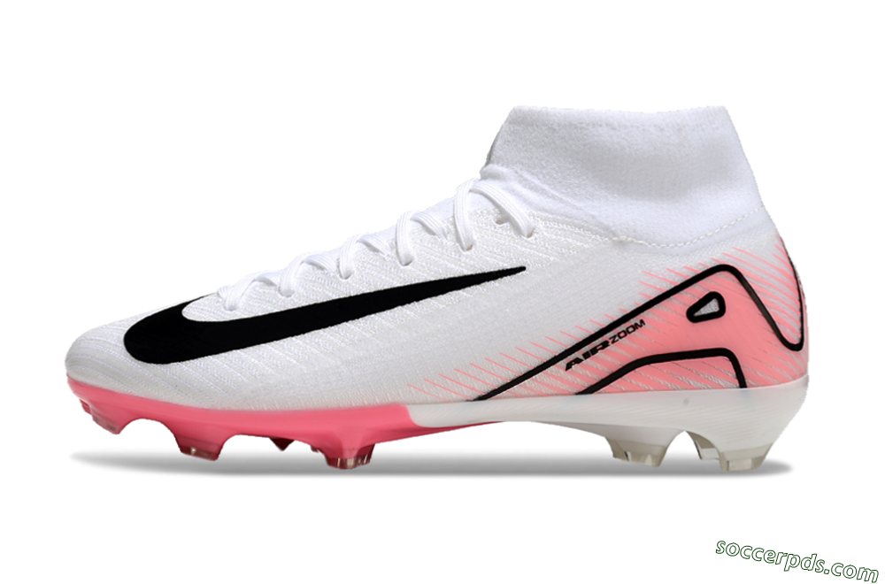 Nike Air Zoom Mercurial Superfly10 Elite FG High-Tops Football Boots - White/Pink/Black 2