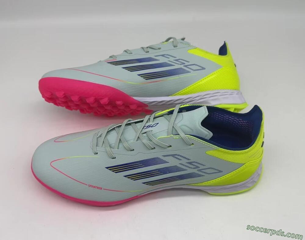 Adidas F50 Pro TF Low-Tops Football Shoes - Almost Blue/Semi Lucid Blue/Semi Solar Yellow