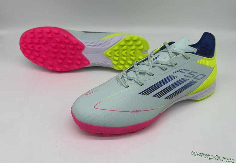 Adidas F50 Pro TF Low-Tops Football Shoes - Almost Blue/Semi Lucid Blue/Semi Solar Yellow