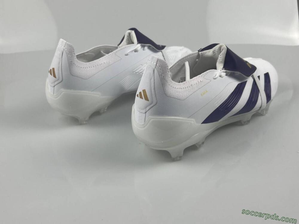 Adidas Predator Elite Foldover Tongue FG Low-Tops Football Boots - White/Black/Gold