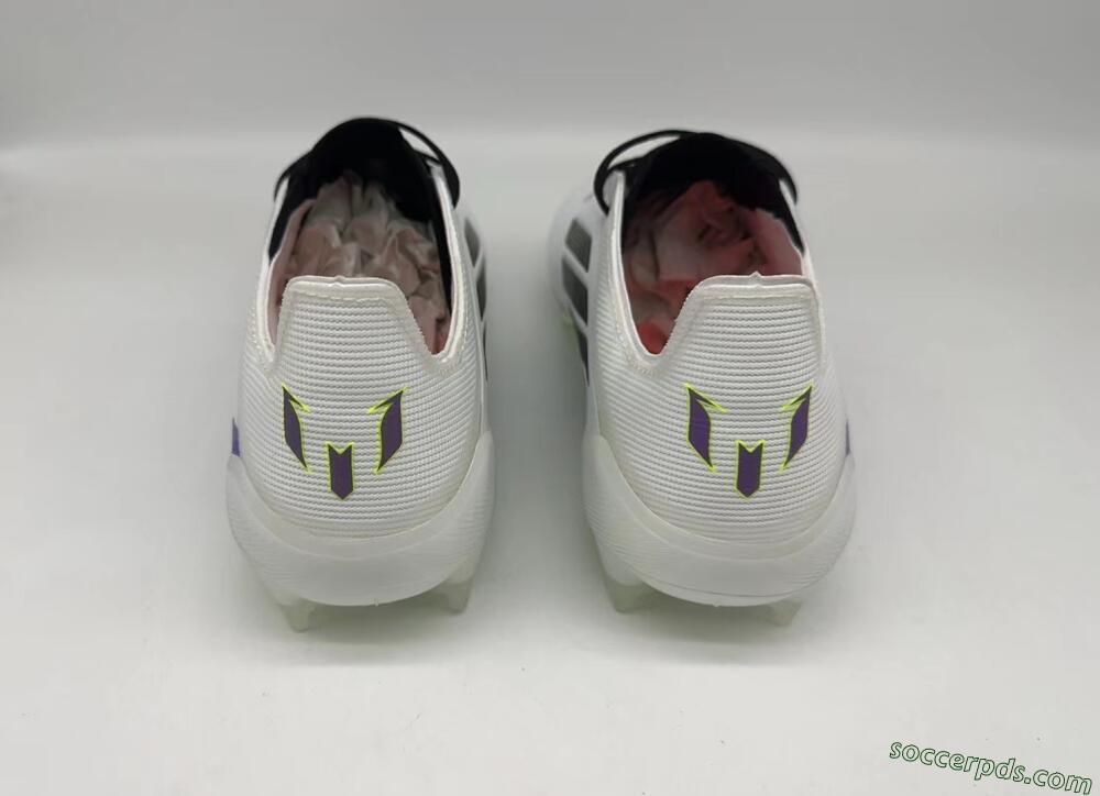 Adidas F50 Elite FG Low-Tops Football Boots - White/Purple/Black/Yellow
