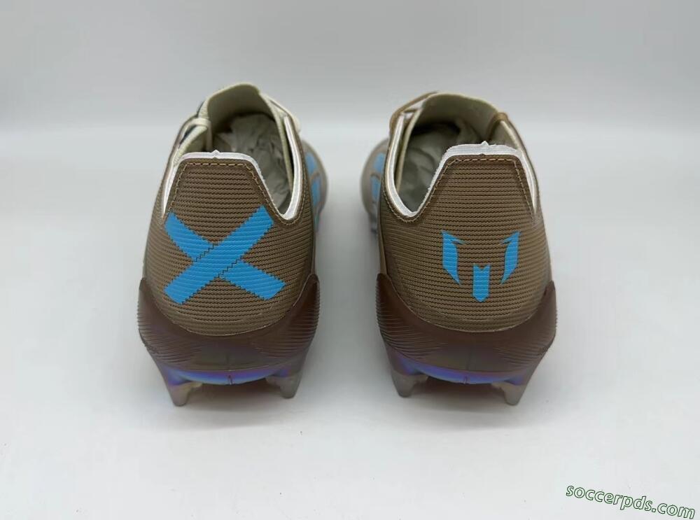 Adidas F50 Elite FG Low-Tops Football Boots - Brown/White/Blue