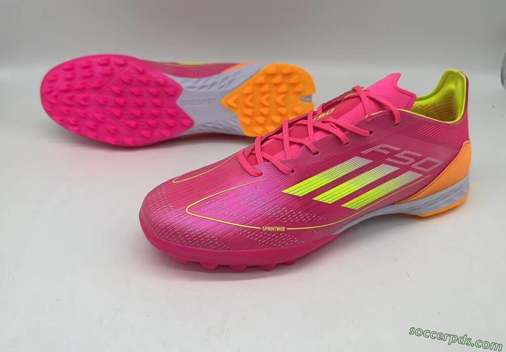 Adidas F50 Elite TF Low-Tops Football Shoes - Pink/Yellow/Orange