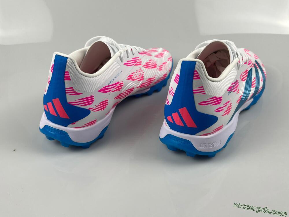 Adidas Predator Elite 24 TF Low-Tops Football Shoes - White/Pink/Blue