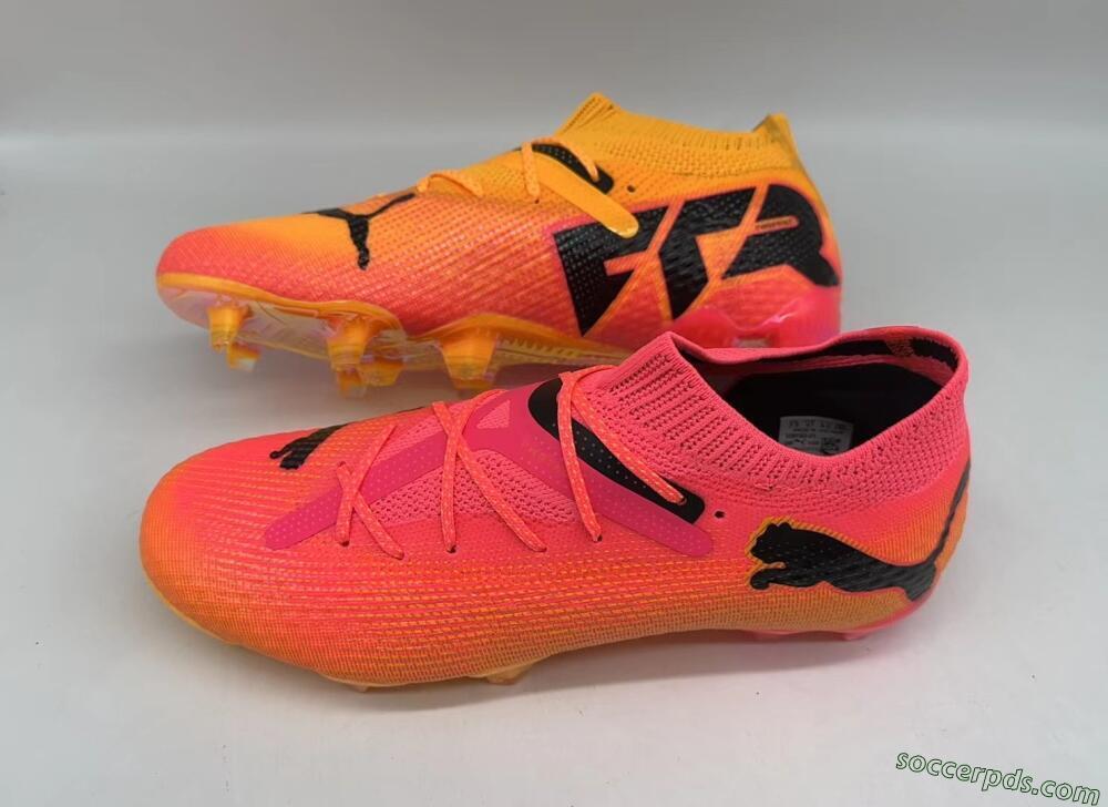 Puma Future Ultimate FG Low-Tops Football Boots - Pink/Yellow/Black