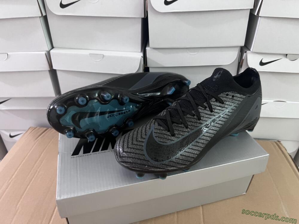 Nike Air Zoom Mercurial Vapor 16 Elite AG Low-Tops Football Boots - Black/Grey/Blue