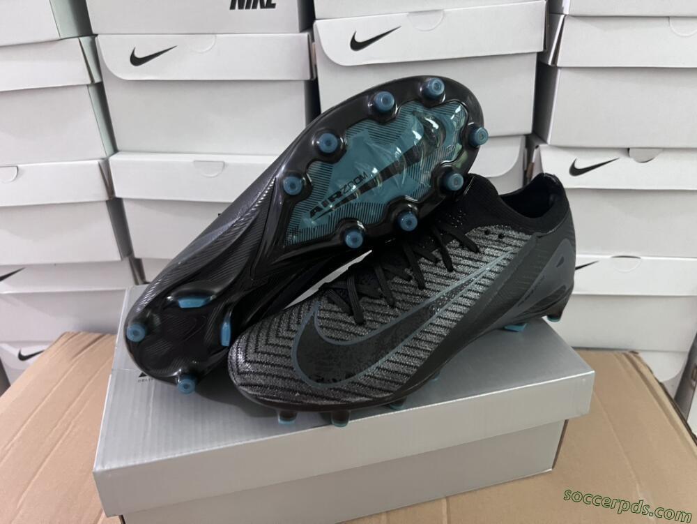 Nike Air Zoom Mercurial Vapor 16 Elite AG Low-Tops Football Boots - Black/Grey/Blue