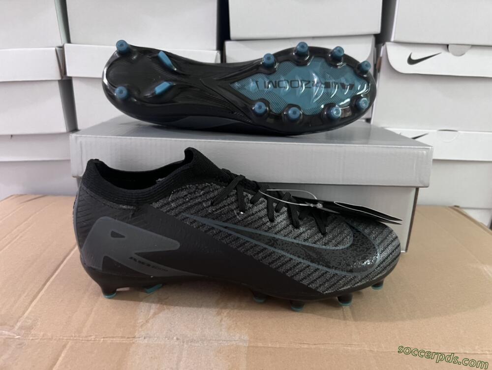 Nike Air Zoom Mercurial Vapor 16 Elite AG Low-Tops Football Boots - Black/Grey/Blue