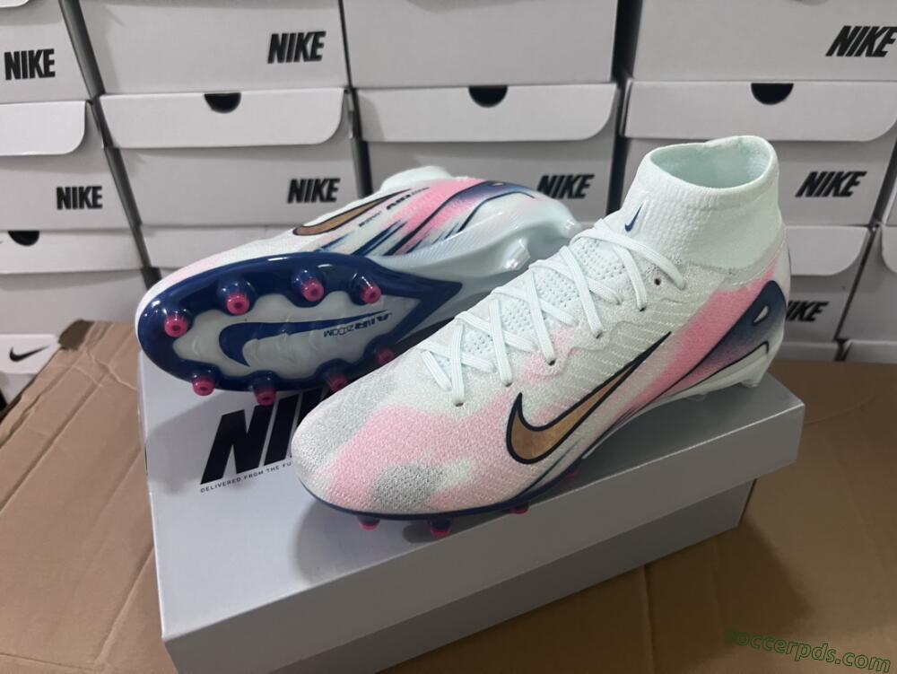 Nike Air Zoom Mercurial Superfly 10 Elite AG High-Tops Football Boots - Jade/Yellow/Pink/Blue