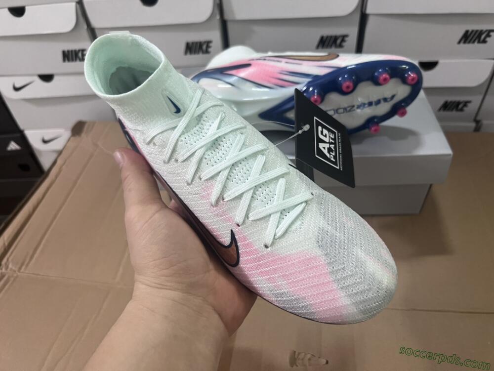 Nike Air Zoom Mercurial Superfly 10 Elite AG High-Tops Football Boots - Jade/Yellow/Pink/Blue