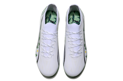Puma Ultra Ultimate MG Low-Tops Football Boots - White/Black/Green