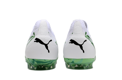 Puma Ultra Ultimate MG Low-Tops Football Boots - White/Black/Green