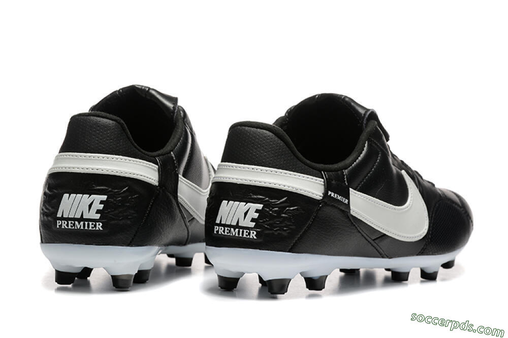 Nike The Premier 3 FG Low-Tops Football Boots - Black/Beige/White 9