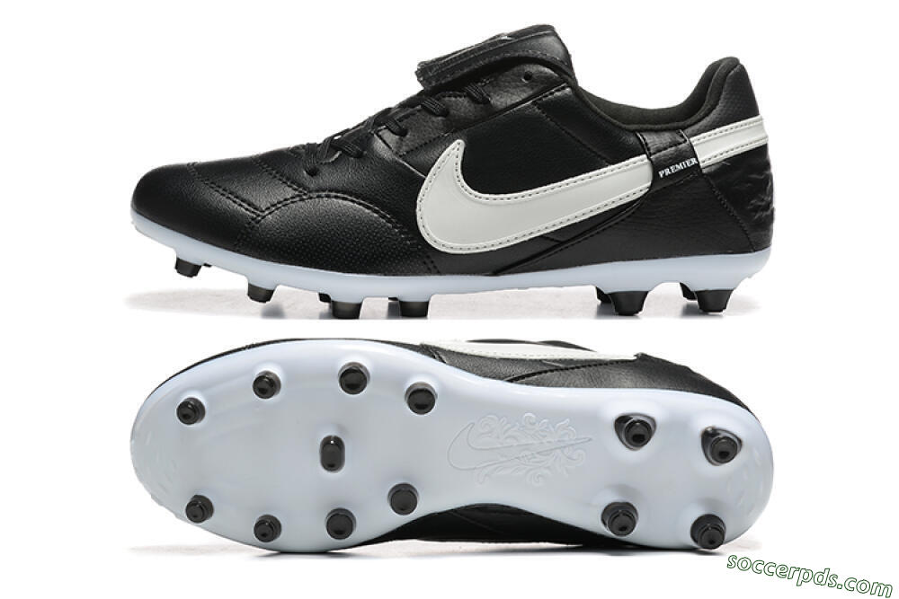 Nike The Premier 3 FG Low-Tops Football Boots - Black/Beige/White 0