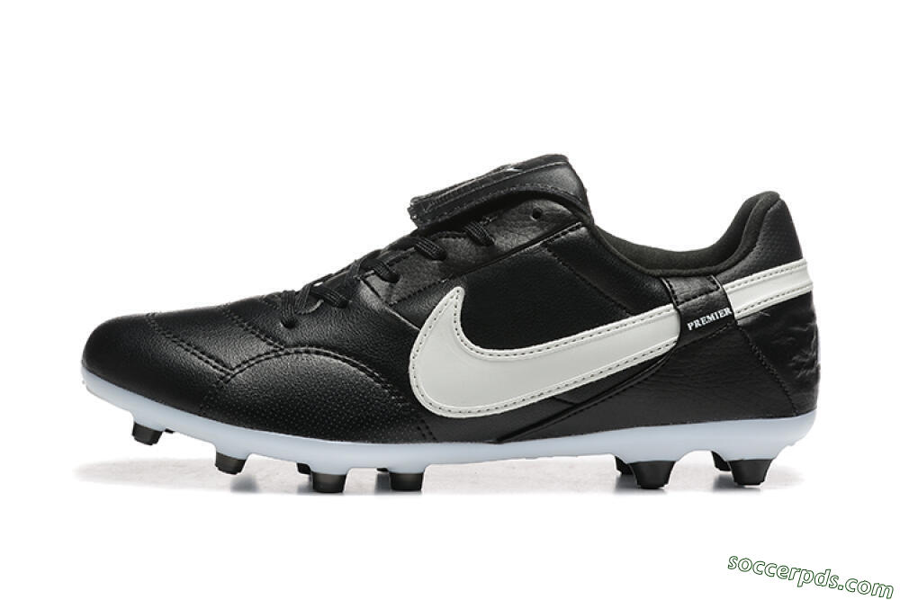 Nike The Premier 3 FG Low-Tops Football Boots - Black/Beige/White 2