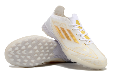 Adidas F50 Elite TF Low-Tops Football Shoes - White/Gold
