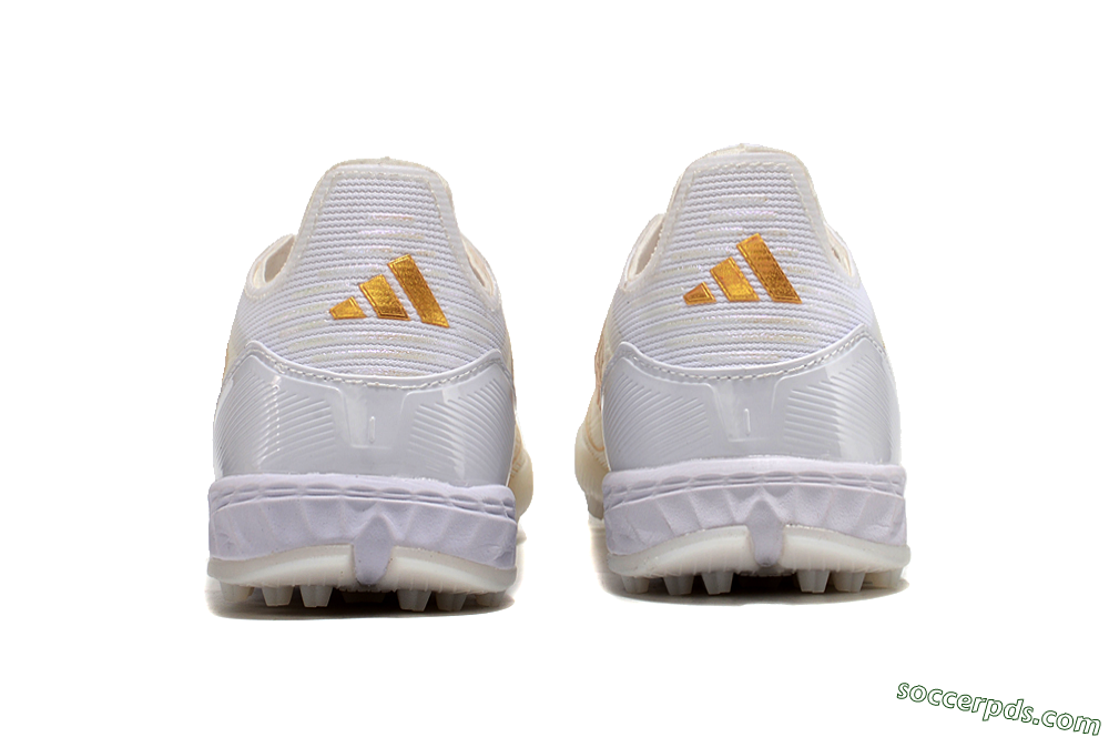 Adidas F50 Elite TF Low-Tops Football Shoes - White/Gold 5
