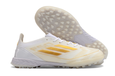 Adidas F50 Elite TF Low-Tops Football Shoes - White/Gold
