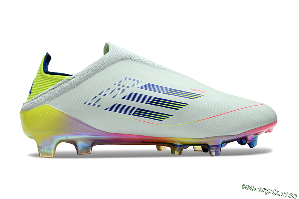 Adidas F50 Elite Laceless FG Low-Tops Football Boots - Jade/Blue/Yellow 6