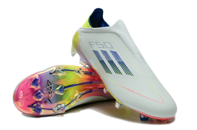 Adidas F50 Elite Laceless FG Low-Tops Football Boots - Jade/Blue/Yellow