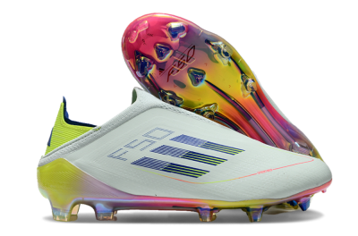 Adidas F50 Elite Laceless FG Low-Tops Football Boots - Jade/Blue/Yellow