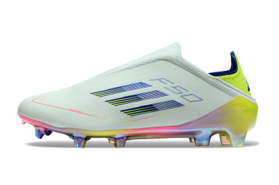 Adidas F50 Elite Laceless FG Low-Tops Football Boots - Jade/Blue/Yellow