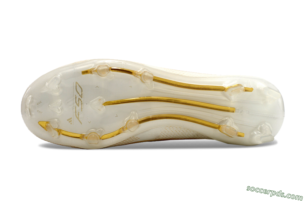 Adidas F50 Elite FG Low-Tops Football Boots - White/Gold 6