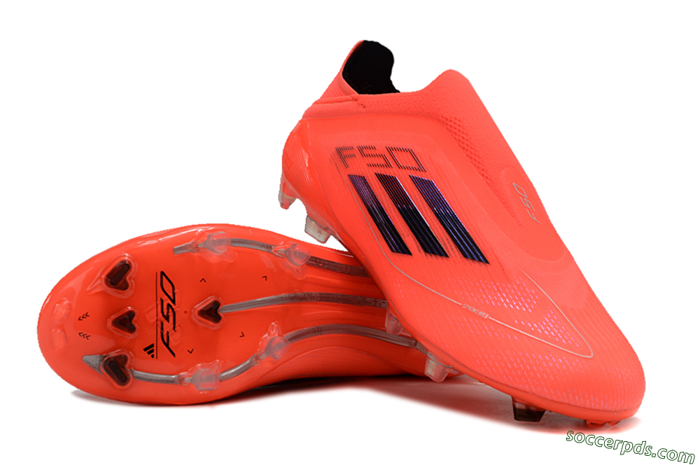 Adidas F50 Elite Laceless FG Low-Tops Football Boots - Red/Blue/Silver 3