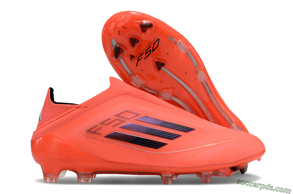 Adidas F50 Elite Laceless FG Low-Tops Football Boots - Red/Blue/Silver 1