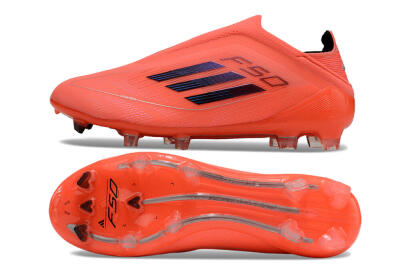 Adidas F50 Elite Laceless FG Low-Tops Football Boots - Red/Blue/Silver