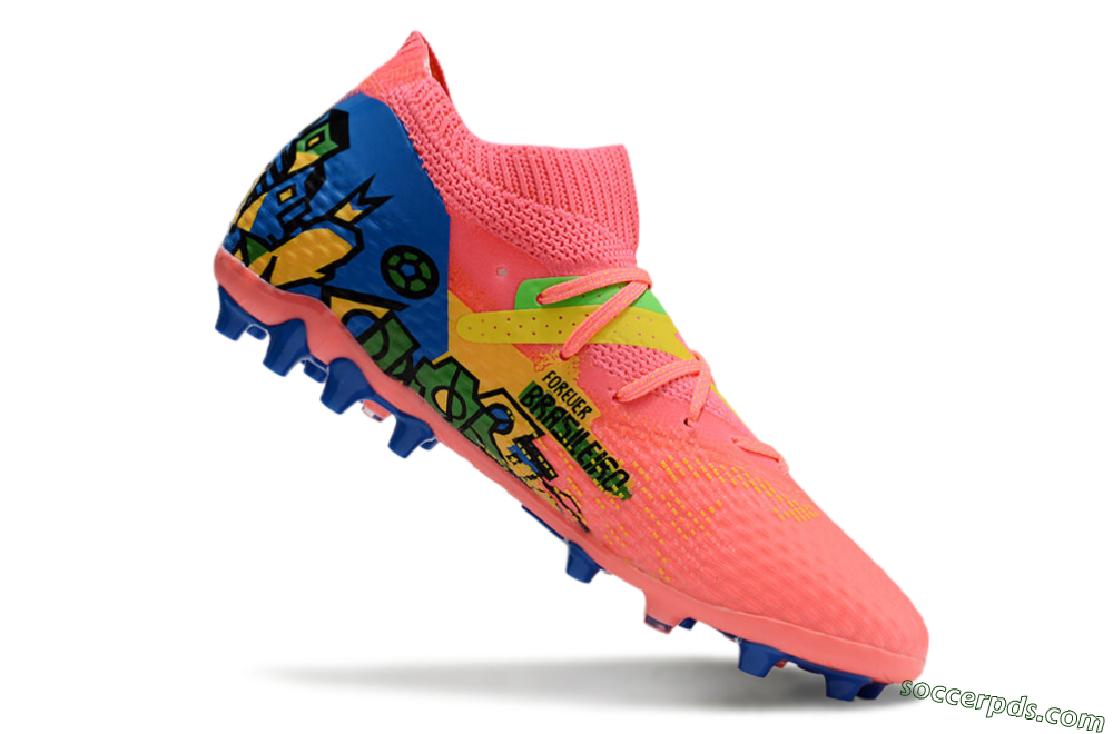 Puma Future Ultimate MG Low-Tops Football Boots - Red/Blue/Yellow/Green 4