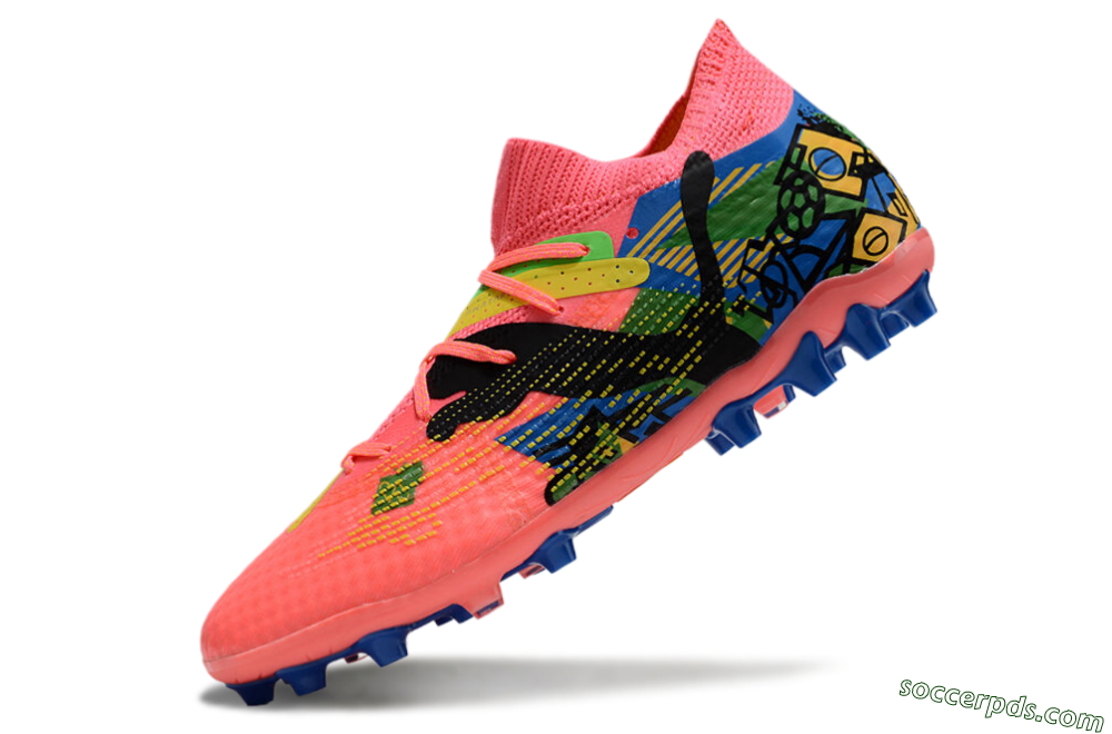 Puma Future Ultimate MG Low-Tops Football Boots - Red/Blue/Yellow/Green 5