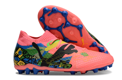 Puma Future Ultimate MG Low-Tops Football Boots - Red/Blue/Yellow/Green