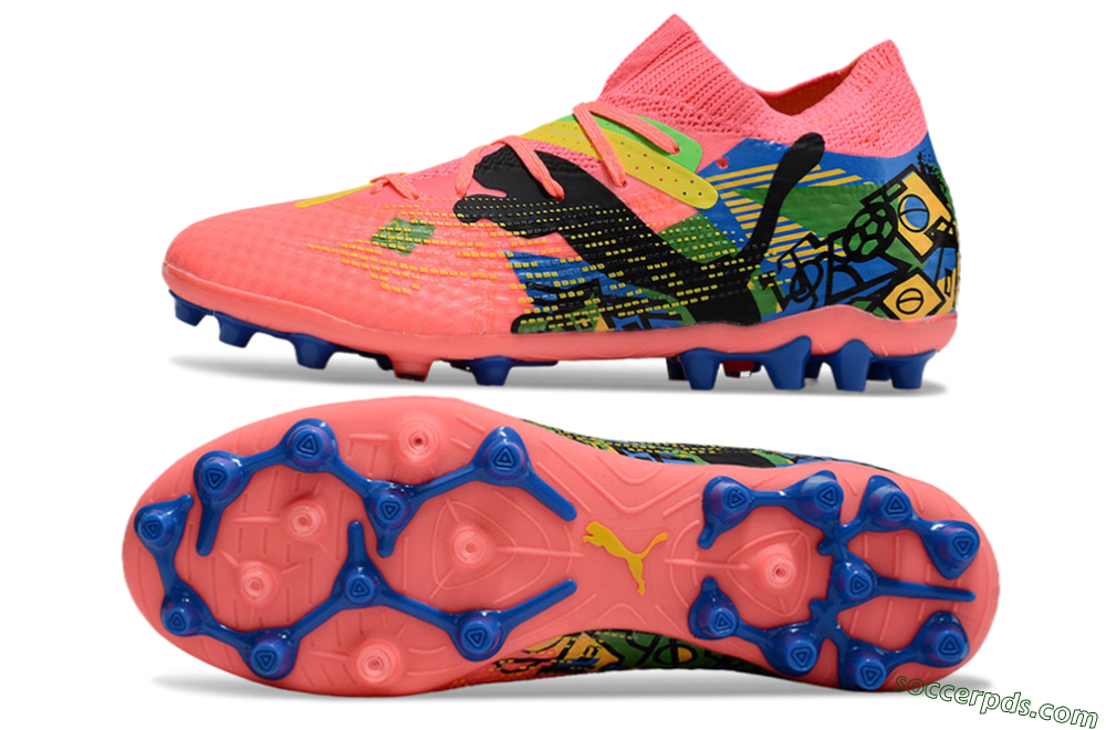 Puma Future Ultimate MG Low-Tops Football Boots - Red/Blue/Yellow/Green 0