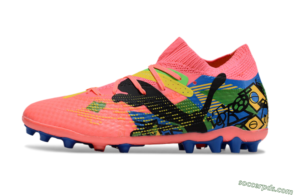 Puma Future Ultimate MG Low-Tops Football Boots - Red/Blue/Yellow/Green 2