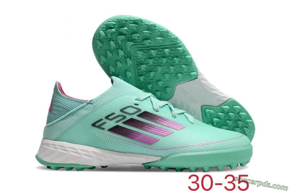 Adidas F50 Elite TF Low-Tops Football Shoes - Jade/Purple/White 1