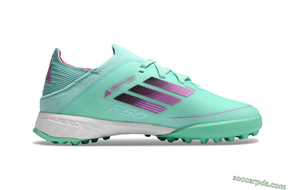 Adidas F50 Elite TF Low-Tops Football Shoes - Jade/Purple/White 6