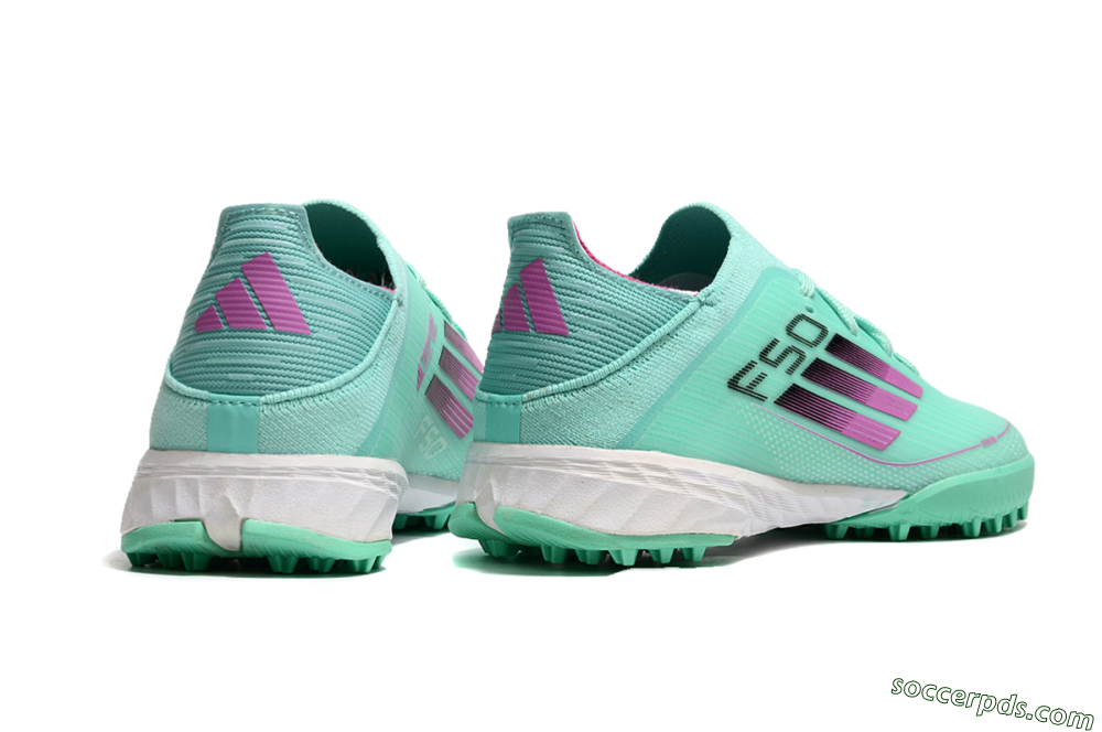 Adidas F50 Elite TF Low-Tops Football Shoes - Jade/Purple/White 7
